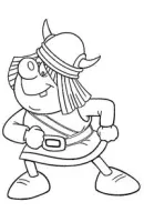 Wickie de Viking kleurplaat 1